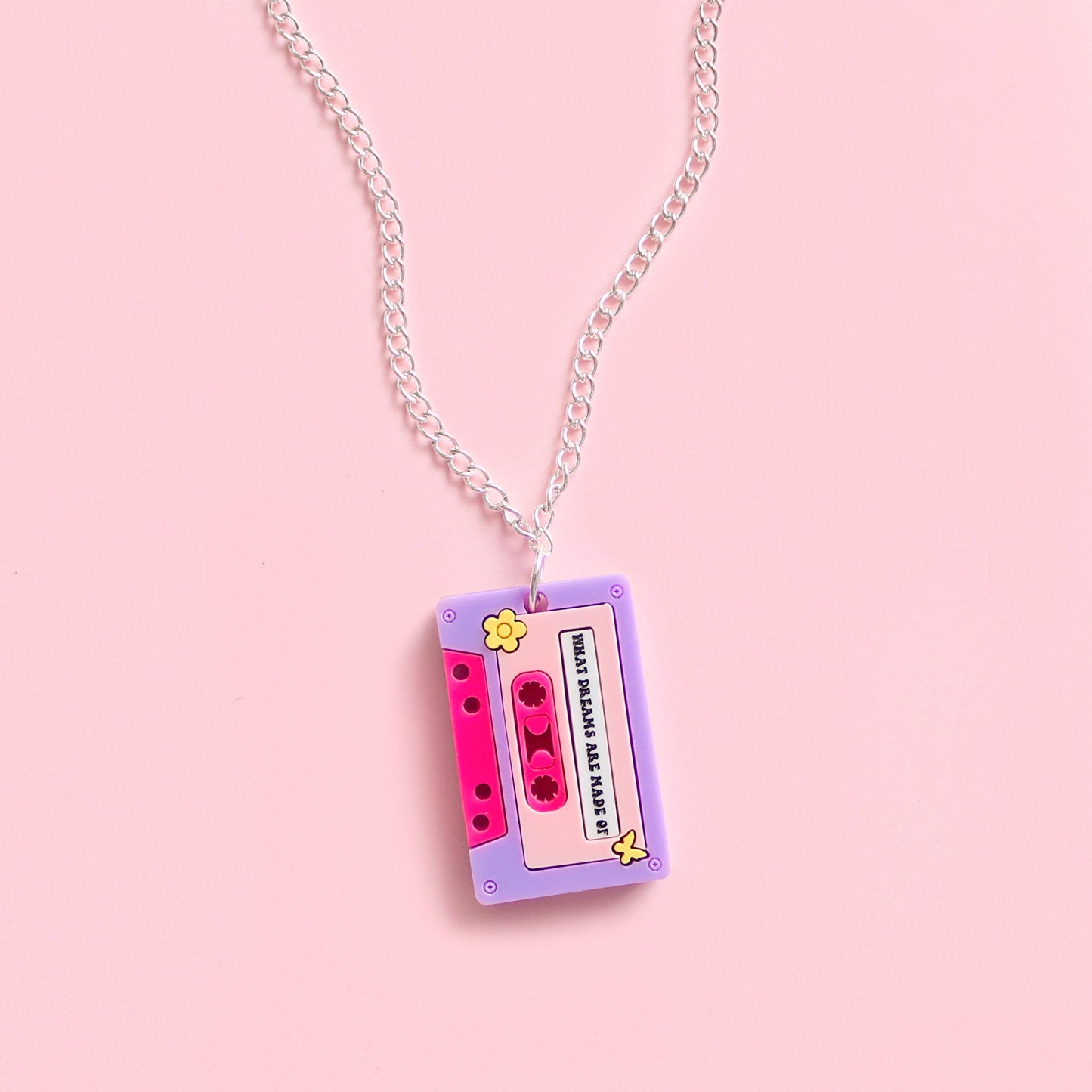 Hey now cassette necklace