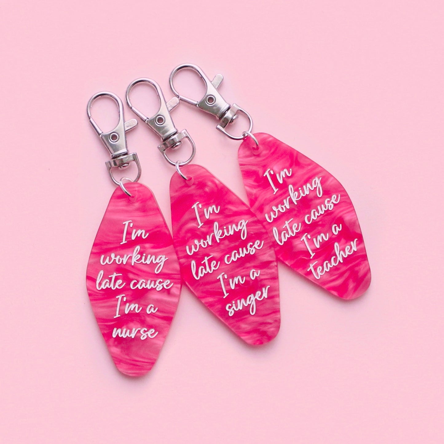 Working late custom keyring