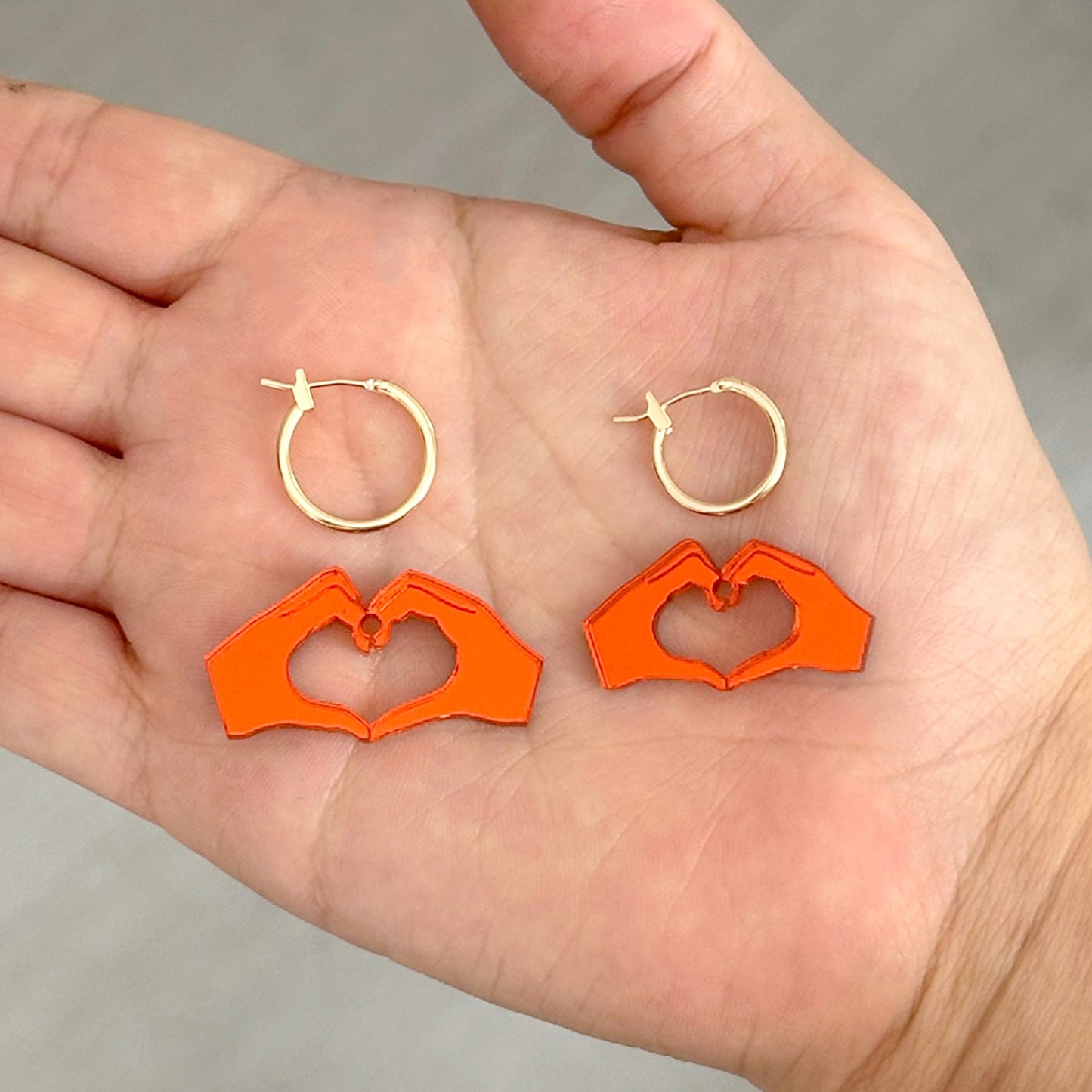 Orange Heart hands