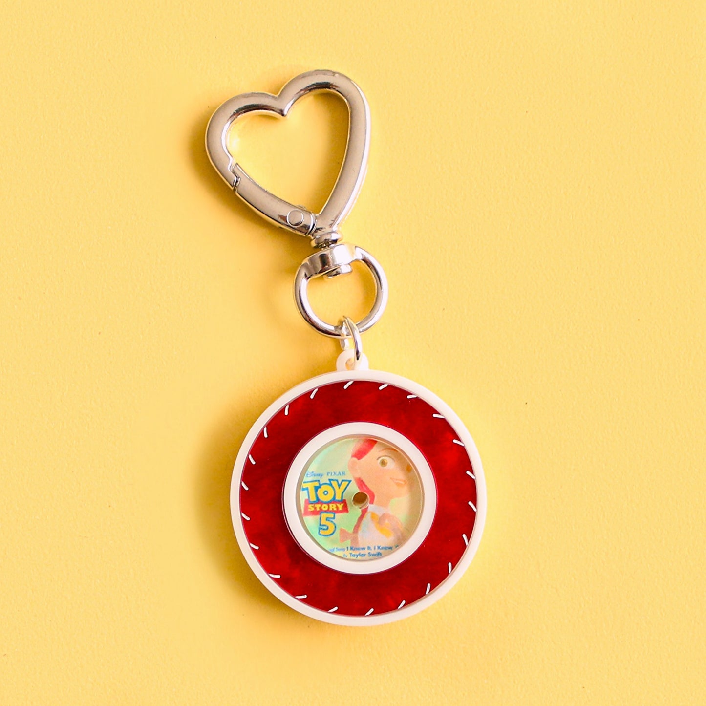 Cowgirl vinyl keyring