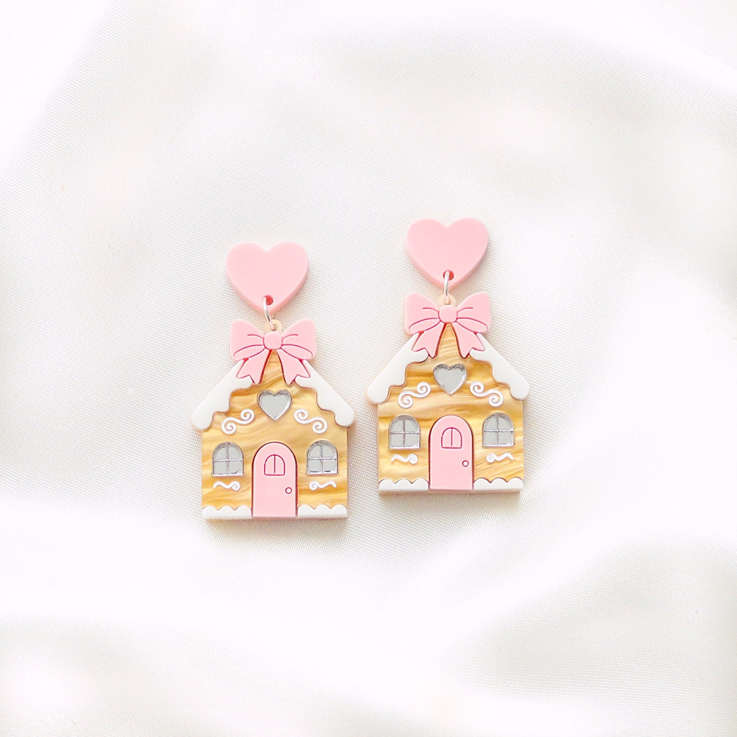 Pink gingerbread house