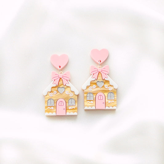 Pink gingerbread house