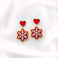 Red snowflake cookies