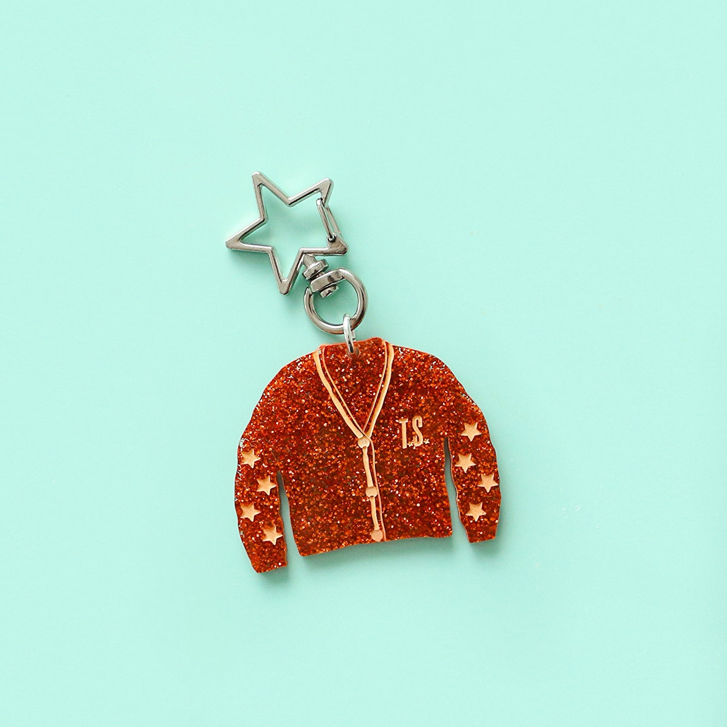 Orange Cardigan keyring