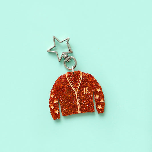 Orange Cardigan keyring