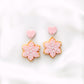 Pink snowflake cookies