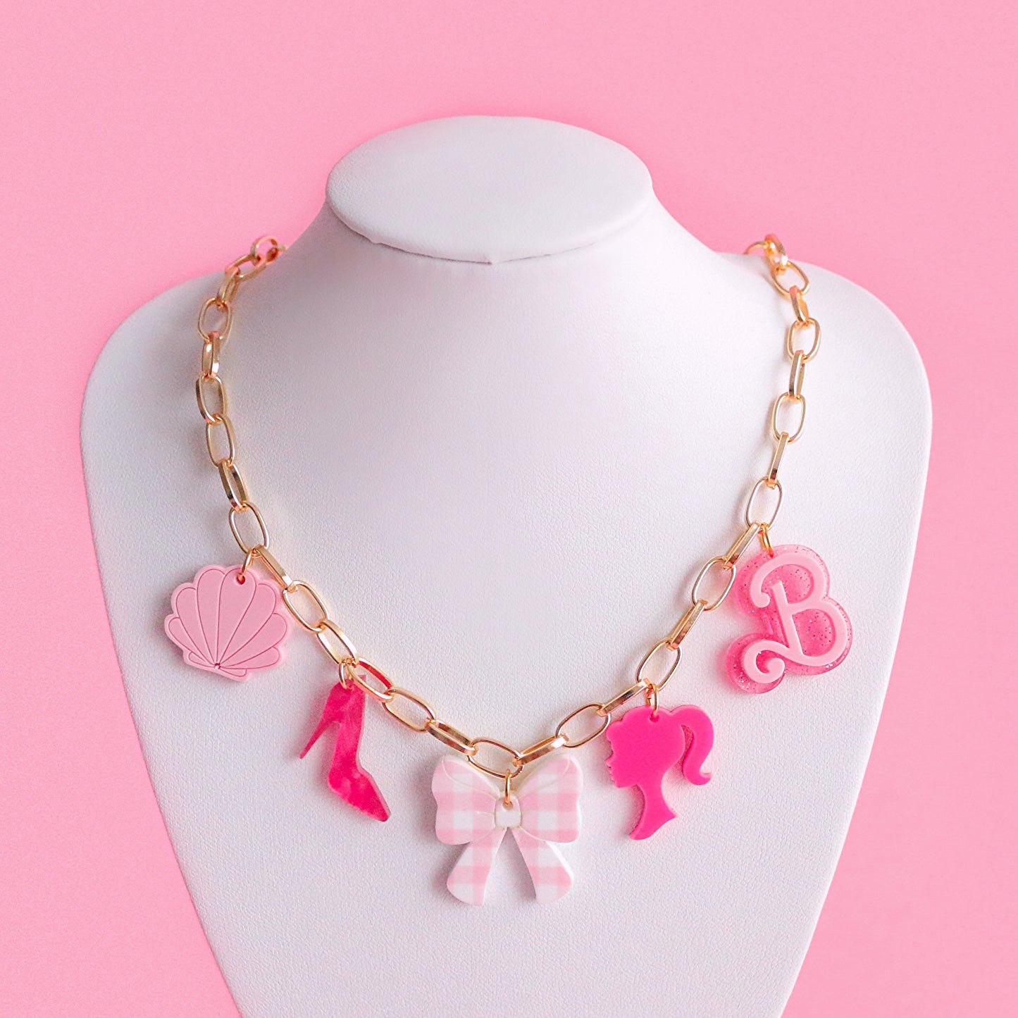 Barbie charm necklace