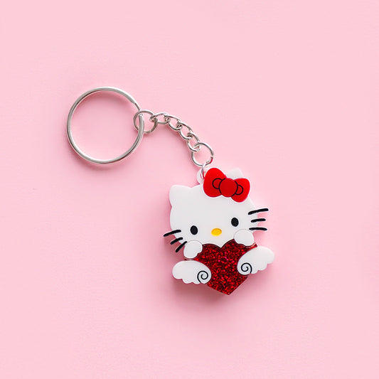 Llavero rojo de Hello Kitty