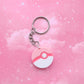 Pink Poké ball keyring