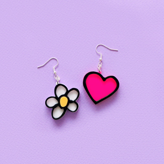 Daisy heart dangles